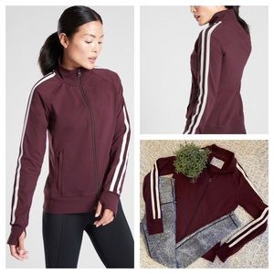 Athleta Circa Track Warmup Light Jacket Zip Up Athletic Running Workout Top XS
